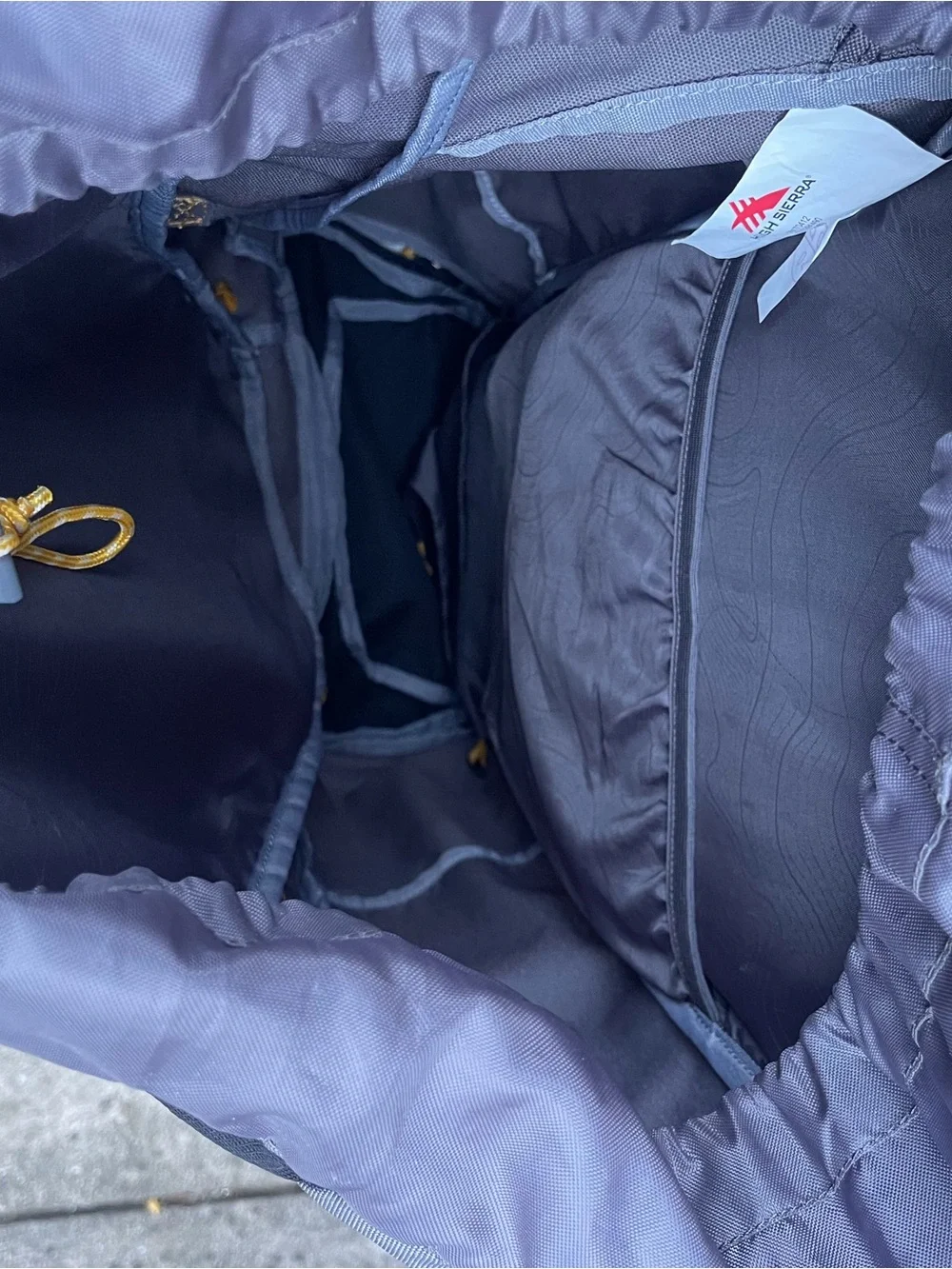 High Sierra Black and Gray Backpack with Yellow Accents